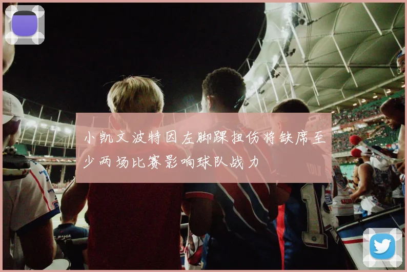 小凯文波特因左脚踝扭伤将缺席至少两场比赛影响球队战力
